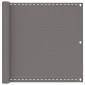 vidaXL Οθόνη Μπαλκονιού Ανοιχτό γκρι 75 x 1200 εκ HDPE και Αλουμίνιο