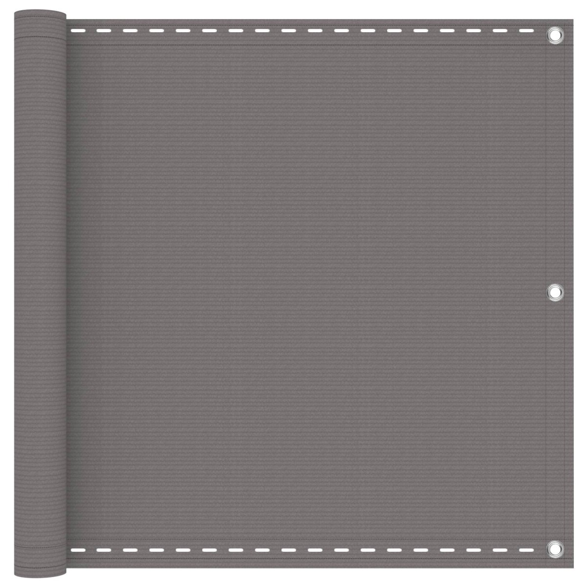 vidaXL Οθόνη Μπαλκονιού Ανοιχτό γκρι 90 x 600 cm HDPE και Αλουμίνιο