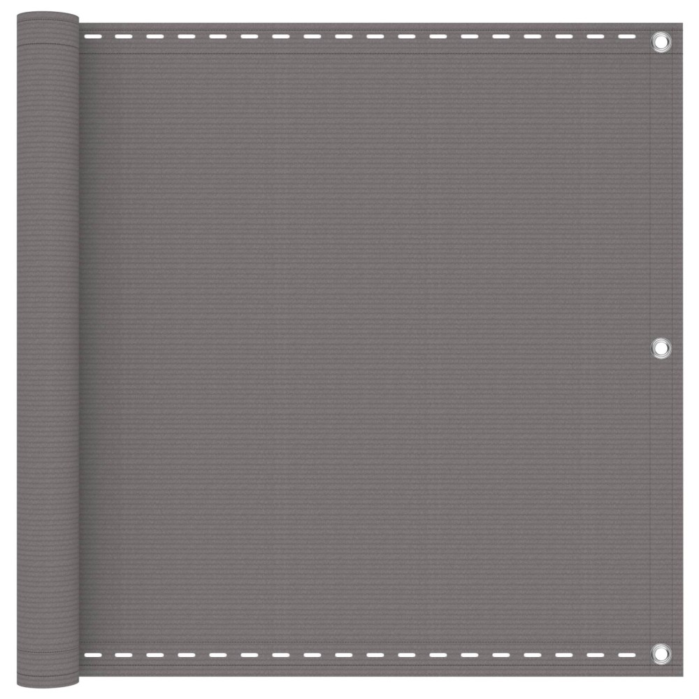 vidaXL Οθόνη Μπαλκονιού Ανοιχτό γκρι 120 x 600 cm HDPE και Αλουμίνιο