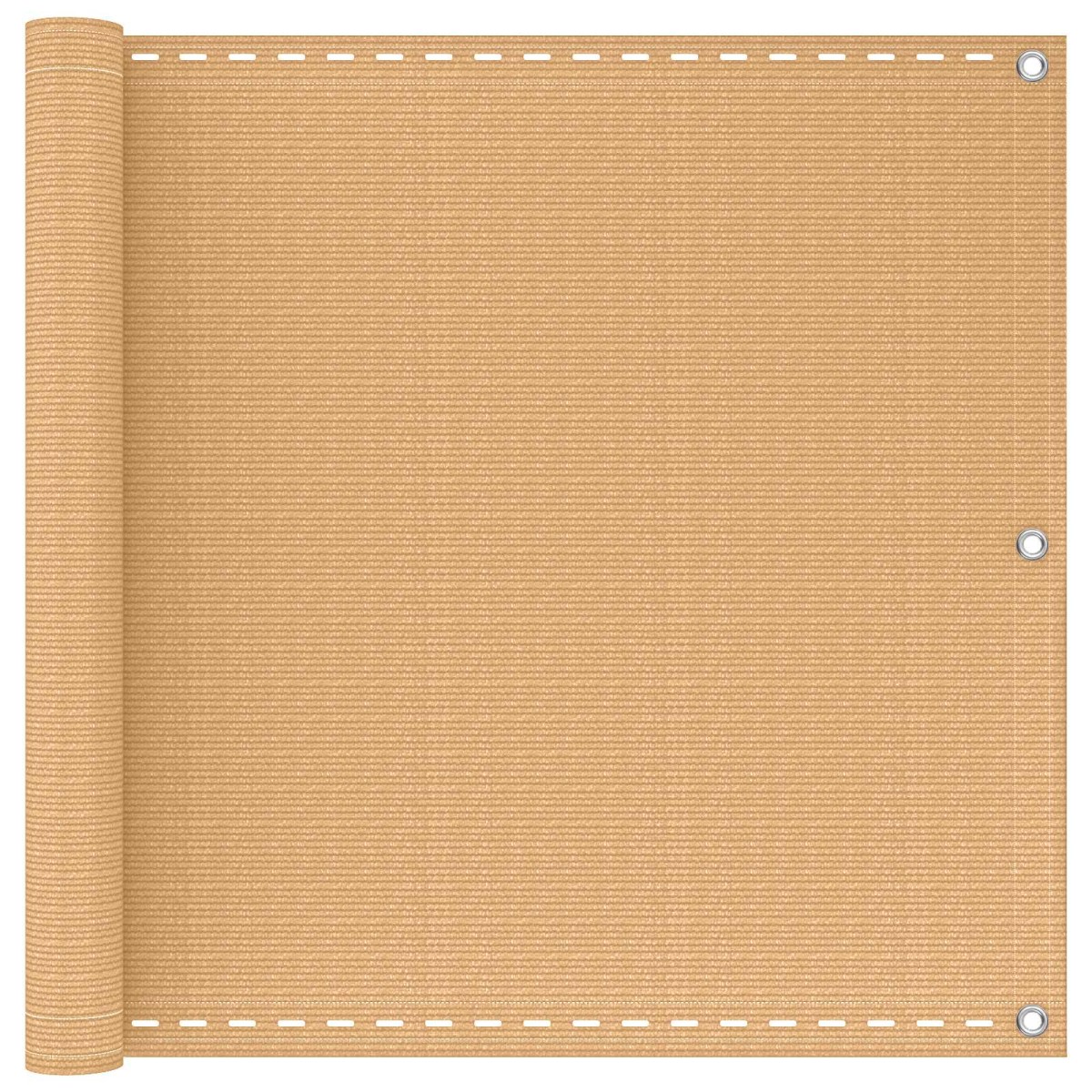 vidaXL Οθόνη Μπαλκονιού Άμμος 90 x 300 cm HDPE και Αλουμίνιο