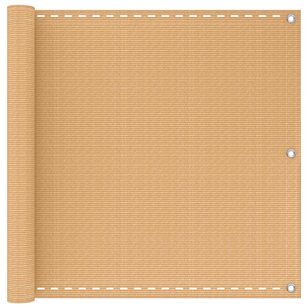 vidaXL Οθόνη Μπαλκονιού Άμμος 120 x 1000 cm HDPE και Αλουμίνιο
