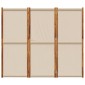 vidaXL Διαχωριστικό Δωματίου με 3 Πάνελ Taupe 210 x 180 εκ.