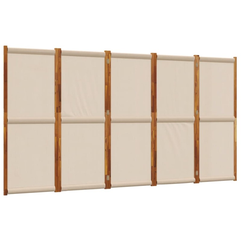 vidaXL Διαχωριστικό Δωματίου με 5 Πάνελ Taupe 250 x 180 εκ.