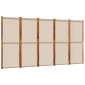 vidaXL Διαχωριστικό Δωματίου με 5 Πάνελ Taupe 250 x 180 εκ.