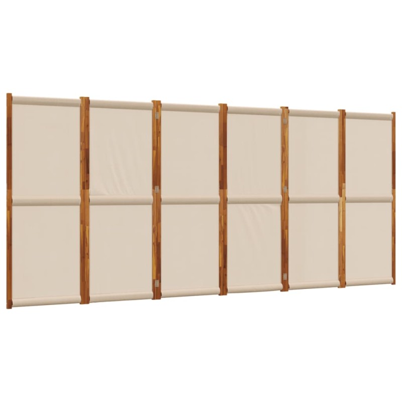 vidaXL Διαχωριστικό Δωματίου με 6 Πάνελ Taupe 420 x 180 εκ.