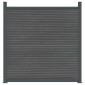 vidaXL Πάνελ Περίφραξης με 2 Στύλους Γκρι 180 x 186 εκ. από WPC