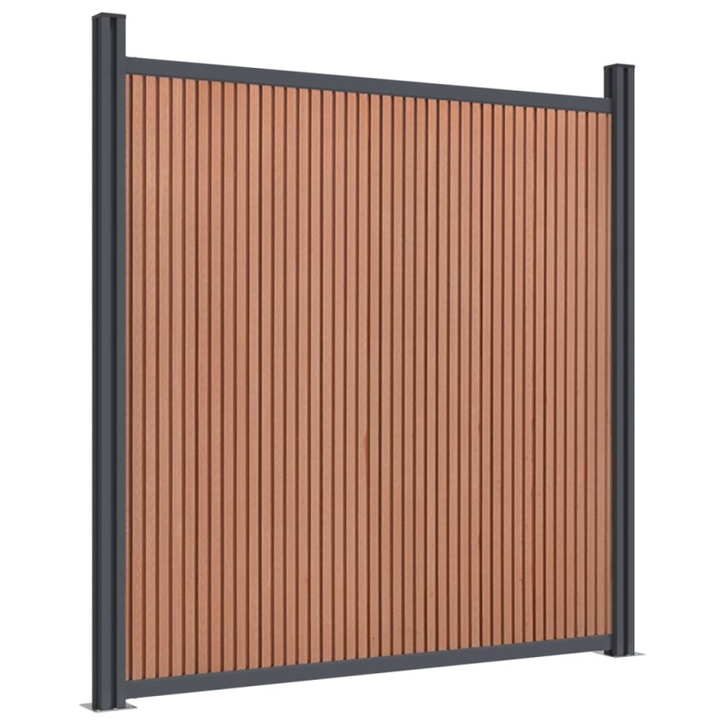 vidaXL Πάνελ Περίφραξης Καφέ 180 x 186 εκ. από WPC