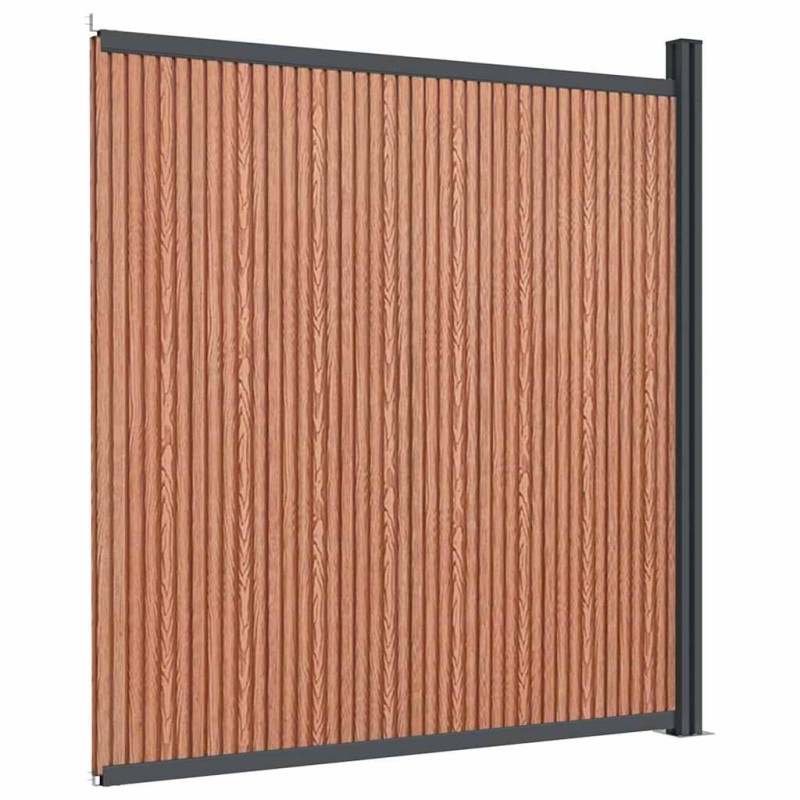 vidaXL Πάνελ Περίφραξης Καφέ 173 x 186 εκ. από WPC