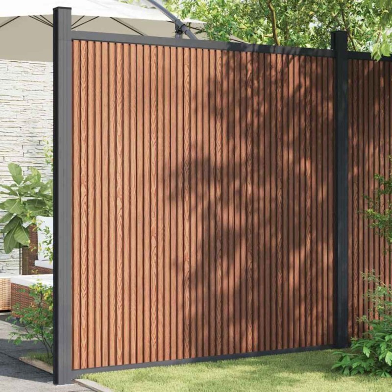 vidaXL Πάνελ Περίφραξης Καφέ 173 x 186 εκ. από WPC
