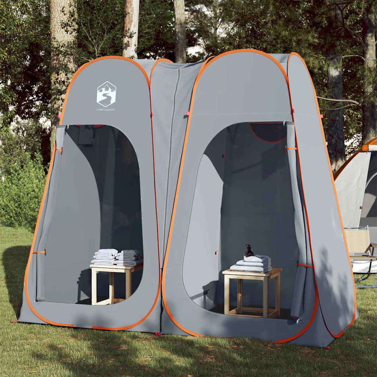 vidaXL Σκηνή Τουαλέτας/Πορτοκαλί Pop Up Γκρι/Πράσινο Αδιάβροχη