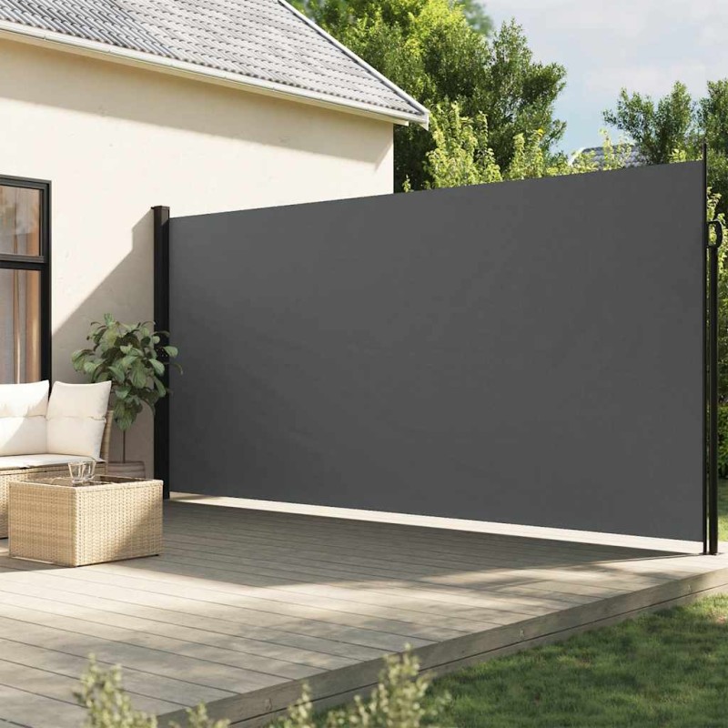 vidaXL Πτυσσόμενη Πλαϊνή Τέντα Ανθρακί 220x300 εκ.
