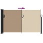 vidaXL Σκίαστρο Πλαϊνό Συρόμενο Taupe 120 x 600 εκ.