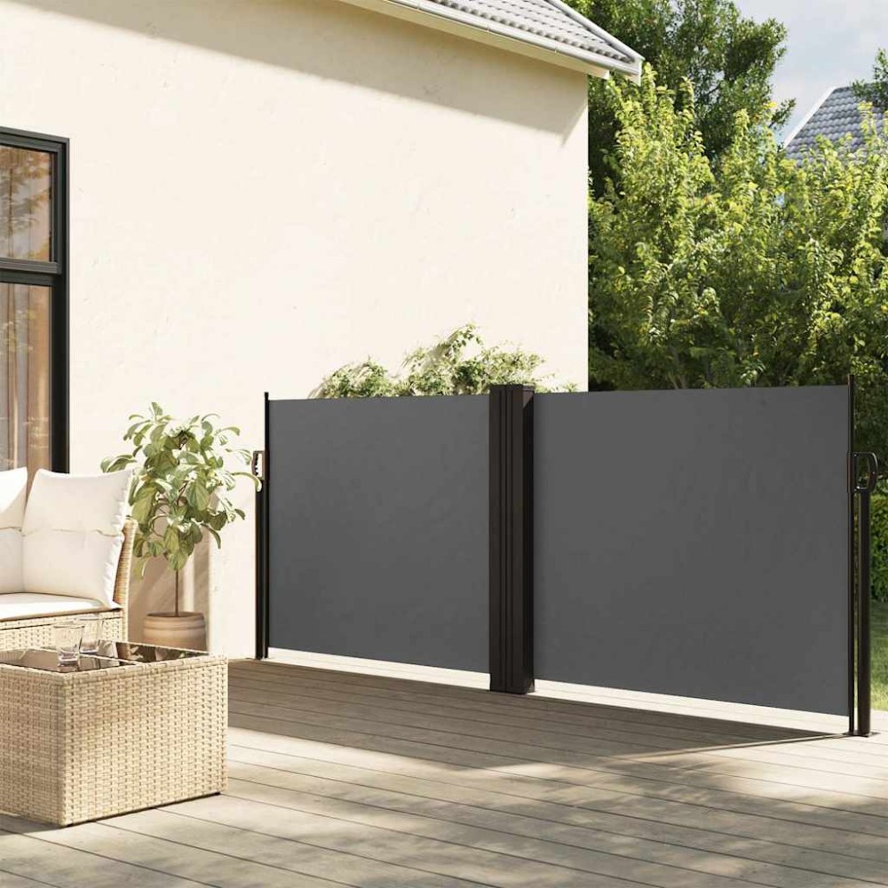 vidaXL Σκίαστρο Πλαϊνό Συρόμενο Ανθρακί 120 x 600 εκ.