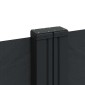 vidaXL Σκίαστρο Πλαϊνό Συρόμενο Μαύρο 140 x 600 εκ.