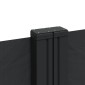 vidaXL Σκίαστρο Πλαϊνό Συρόμενο Μαύρο 160 x 1000 εκ.