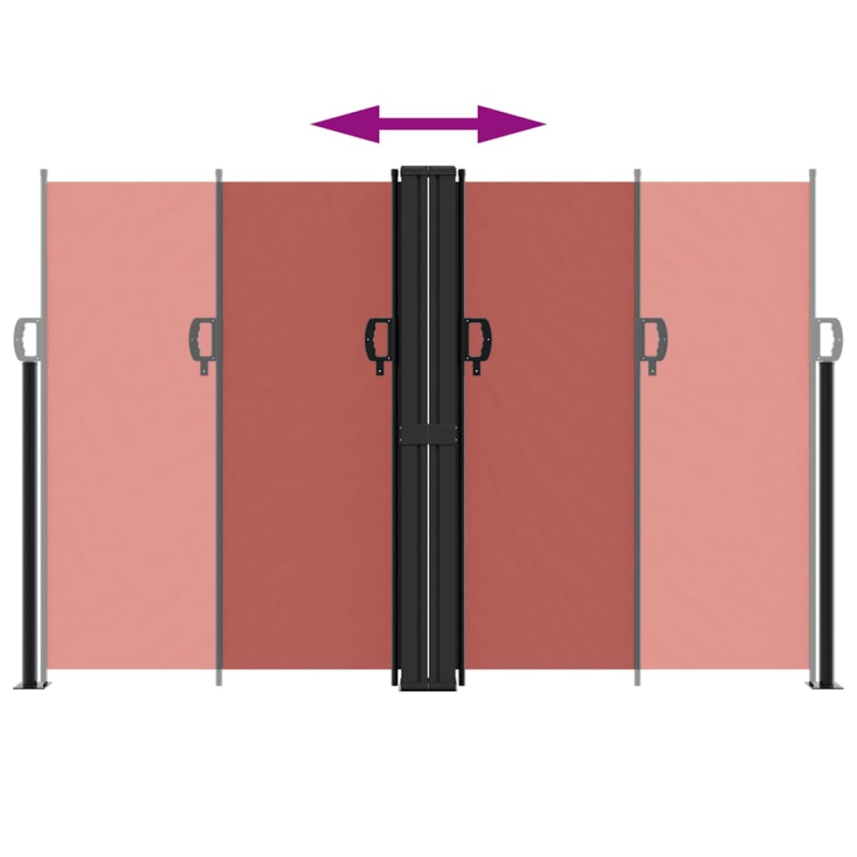 vidaXL Σκίαστρο Πλαϊνό Συρόμενο Τερακότα 160 x 1200 εκ.