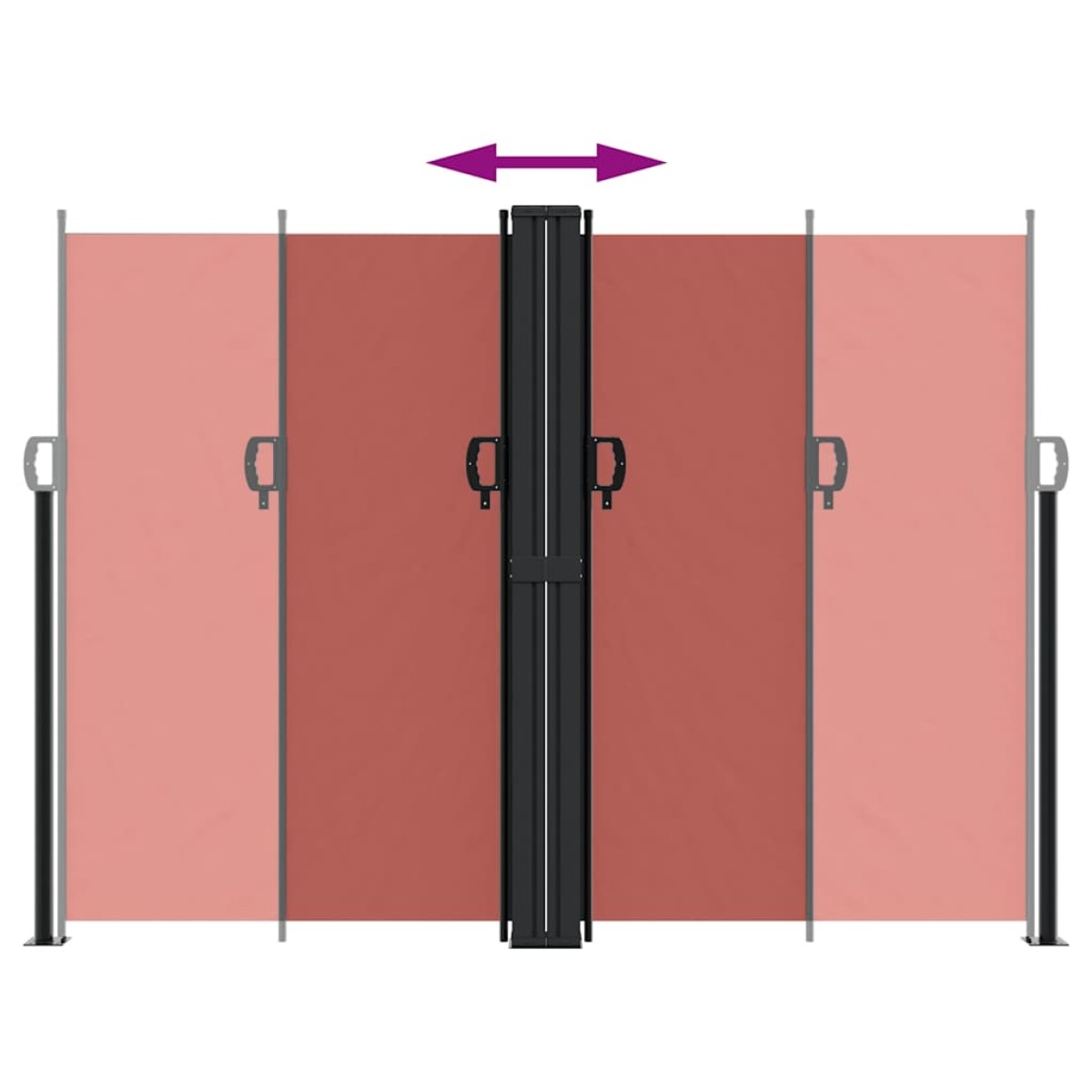 vidaXL Σκίαστρο Πλαϊνό Συρόμενο Τερακότα 180 x 1200 εκ.
