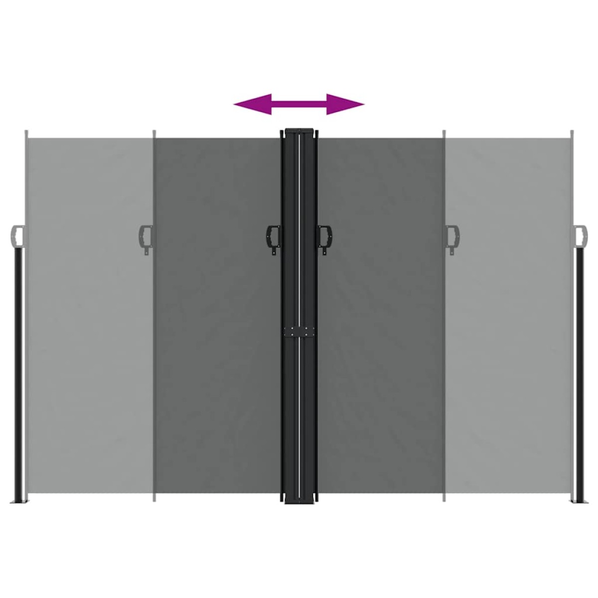 vidaXL Σκίαστρο Πλαϊνό Συρόμενο Ανθρακί 220x1200 εκ.