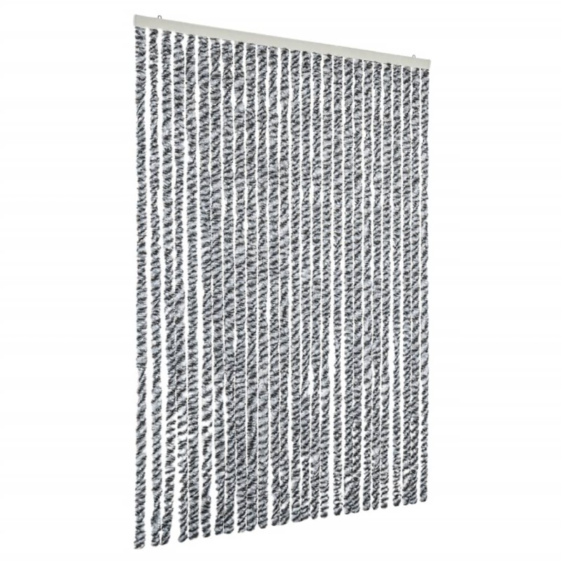 vidaXL Σήτα Εντόμων Γκρι/Μαύρη/Λευκή 118x220 εκ. από Σενίλ