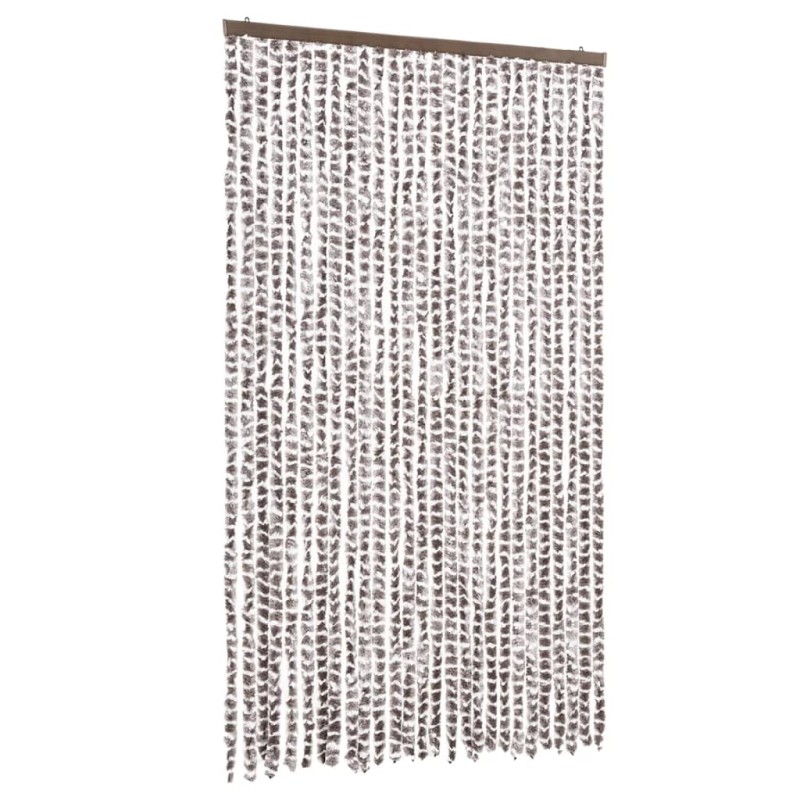vidaXL Σήτα Εντόμων Taupe / Λευκό 118x220 εκ. από Σενίλ