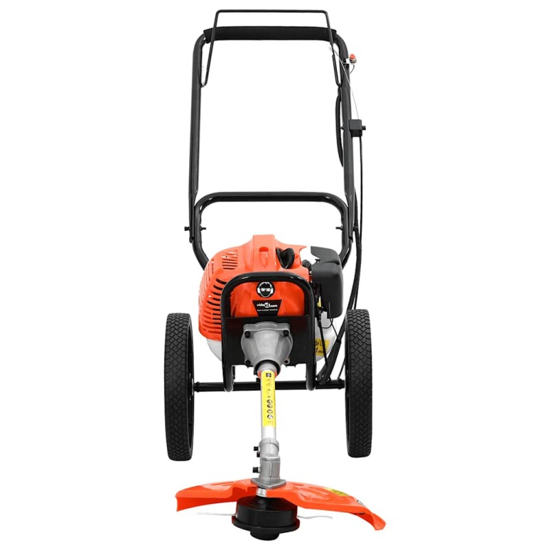 vidaXL Θαμνοκοπτικό με Ρόδες Πορτοκαλί 52 cc 1,45 kW