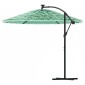 vidaXL Ομπρέλα Κήπου με Ξύλινο Ιστό Πράσινη 269x269x235 εκ.