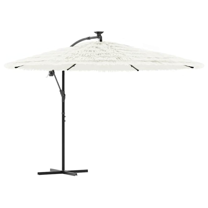 vidaXL Ομπρέλα Κήπου με Ατσάλινο Ιστό Λευκή 269x269x235 εκ.