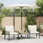 vidaXL Ομπρέλα Κήπου με Ατσάλινο Ιστό Λευκή 223x223x213 εκ.