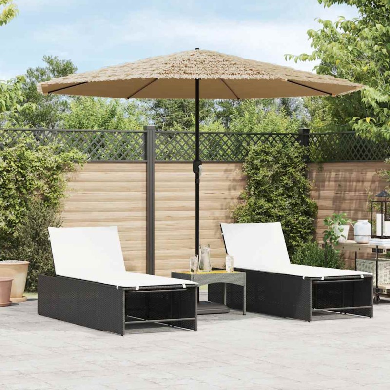 vidaXL Ομπρέλα Κήπου με Ατσάλινο Ιστό Καφέ 324x324x247 εκ.