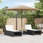 vidaXL Ομπρέλα Κήπου με Ατσάλινο Ιστό Καφέ 324x324x247 εκ.