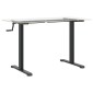 vidaXL Σκελετός Όρθιου Γραφείου Μαύρος (94-135)x60x(70-114) εκ. Ατσάλι