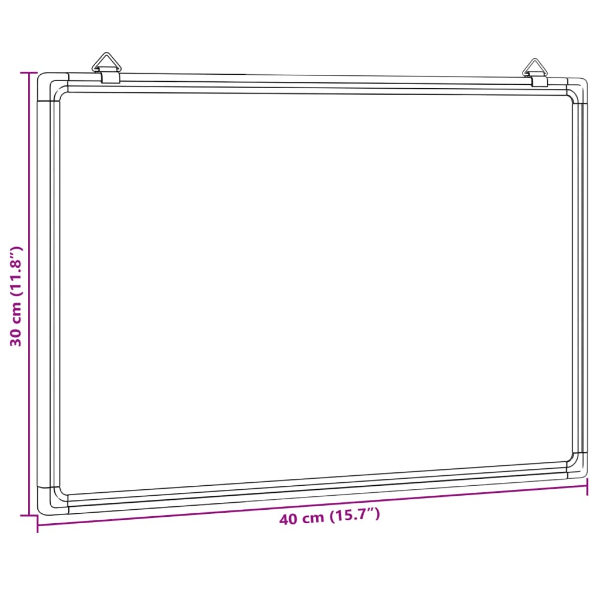 vidaXL Πίνακας Μαρκαδόρου Μαγνητικός Λευκός 40x30x1,7 εκ. Αλουμινίου