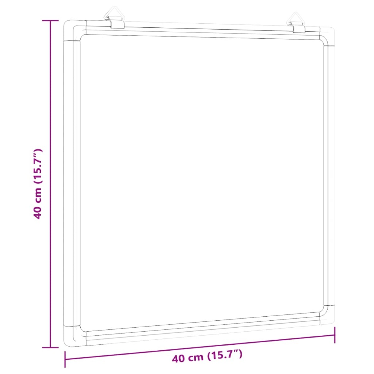 vidaXL Πίνακας Μαρκαδόρου Μαγνητικός Λευκός 40x40x1,7 εκ. Αλουμινίου
