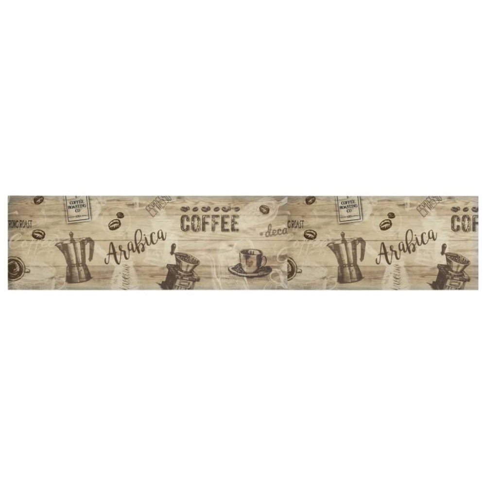 vidaXL Χαλί Κουζίνας Πλενόμενο Καφέ Επιγρ. Coffee 60x300 εκ. Βελούδο