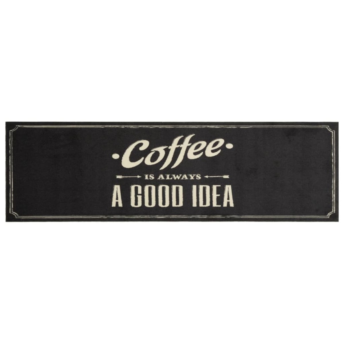 vidaXL Χαλί Κουζίνας Πλενόμενο Επιγραφή Coffee 45x150 εκ. Βελούδο