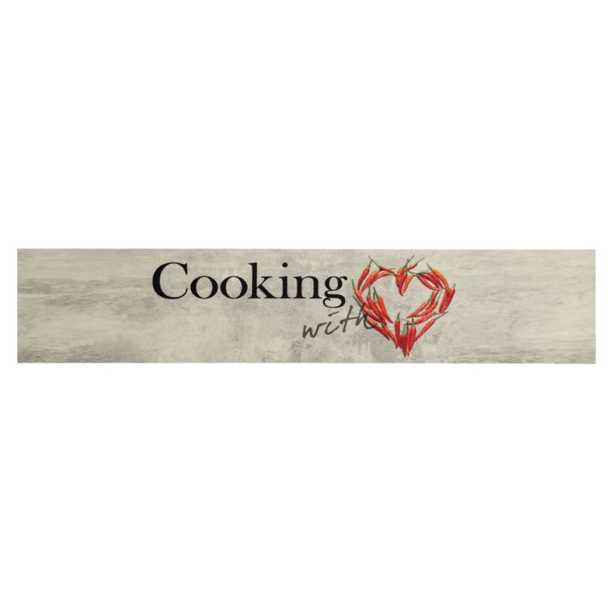 vidaXL Χαλί Κουζίνας Πλενόμενο Επιγρ. Cooking Γκρι 60x300 εκ. Βελούδο