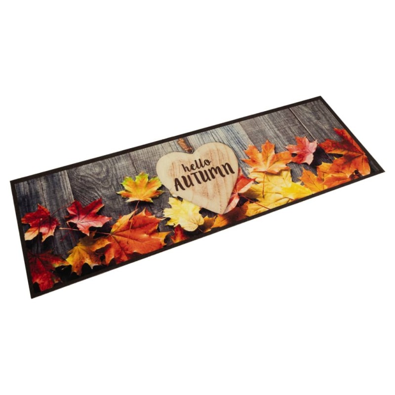 vidaXL Χαλί Κουζίνας Πλενόμενο Σχέδιο Autumn 45 x 150 εκ. Βελούδινο