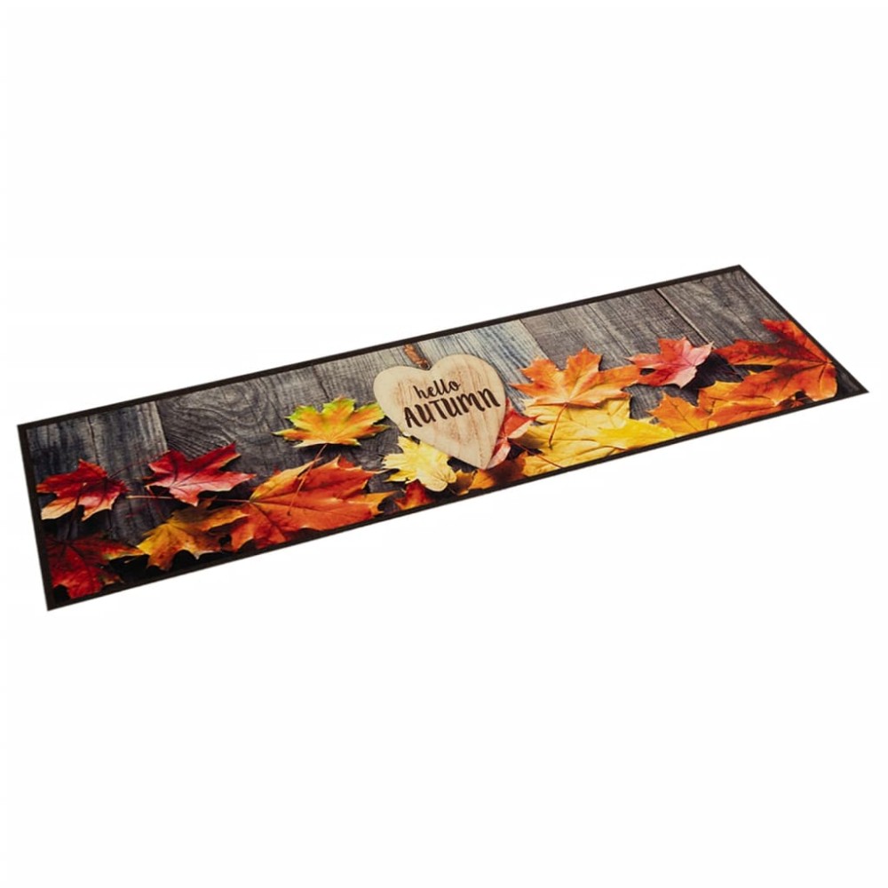 vidaXL Χαλί Κουζίνας Πλενόμενο Σχέδιο Autumn 60x300 εκ. Βελούδινο