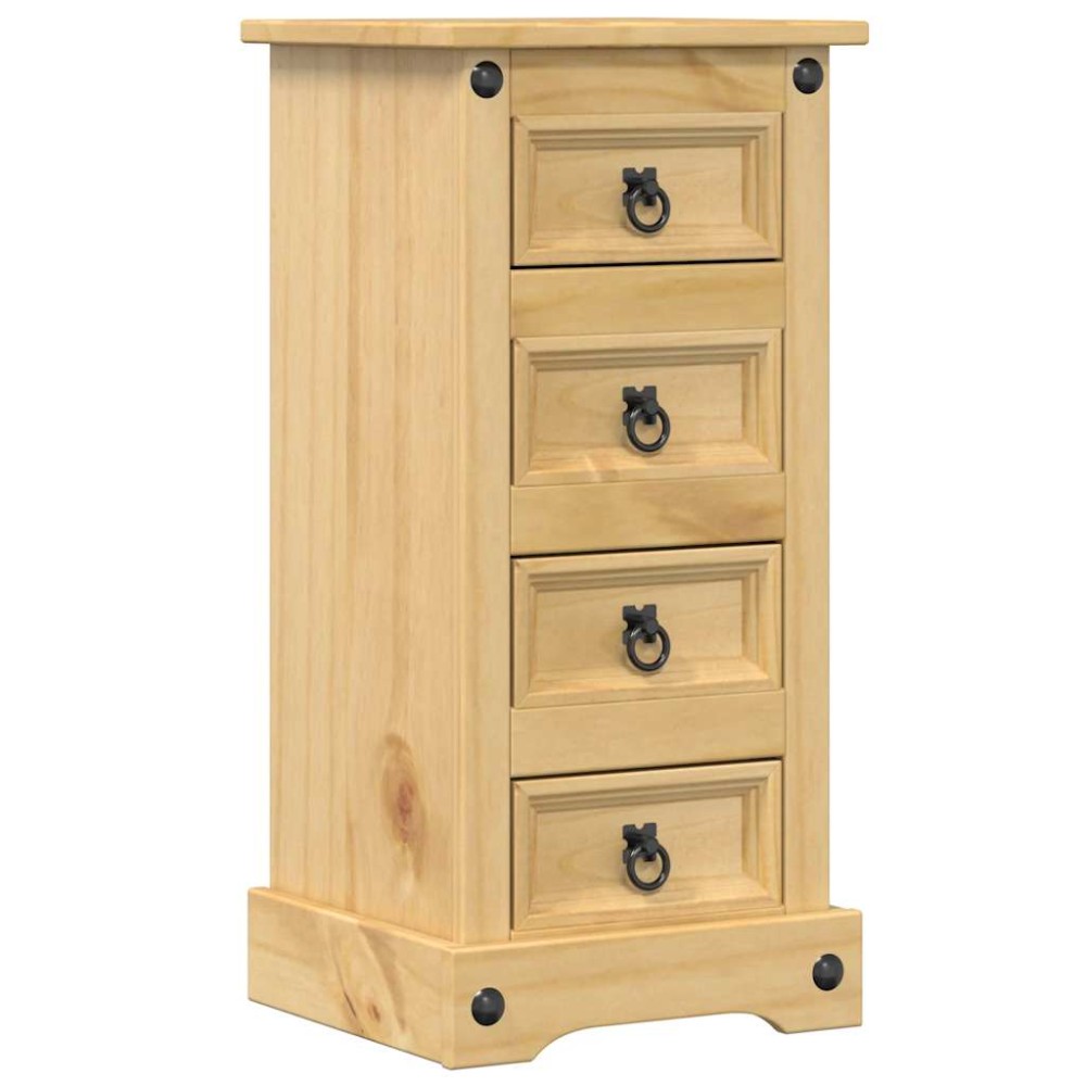 vidaXL Κομοδίνο Corona 35x32,5x74 εκ. από Μασίφ Ξύλο Πεύκου