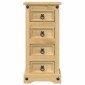 vidaXL Κομοδίνο Corona 35x32,5x74 εκ. από Μασίφ Ξύλο Πεύκου