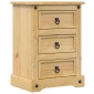 vidaXL Κομοδίνο Corona 45x35x64 εκ. από Μασίφ Ξύλο Πεύκου