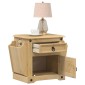vidaXL Κομοδίνο Corona 45x35x47,5 εκ. από Μασίφ Ξύλο Πεύκου