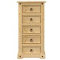 vidaXL Κομοδίνο Corona 53x39x103 εκ. από Μασίφ Ξύλο Πεύκου