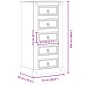 vidaXL Κομοδίνο Corona 53x39x103 εκ. από Μασίφ Ξύλο Πεύκου