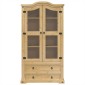 vidaXL Βιτρίνα Corona 99 x 43 x 187 εκ. από Μασίφ Ξύλο Πεύκου