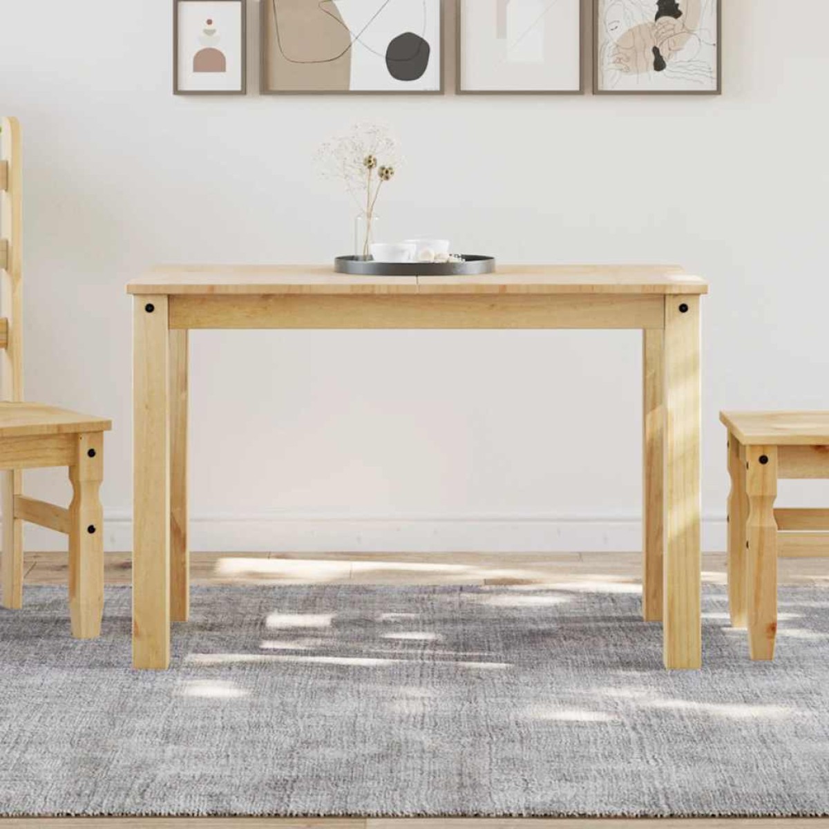 vidaXL Τραπεζαρία PANAMA 112 x 60 x 75 εκ. από Μασίφ Ξύλο Πεύκου