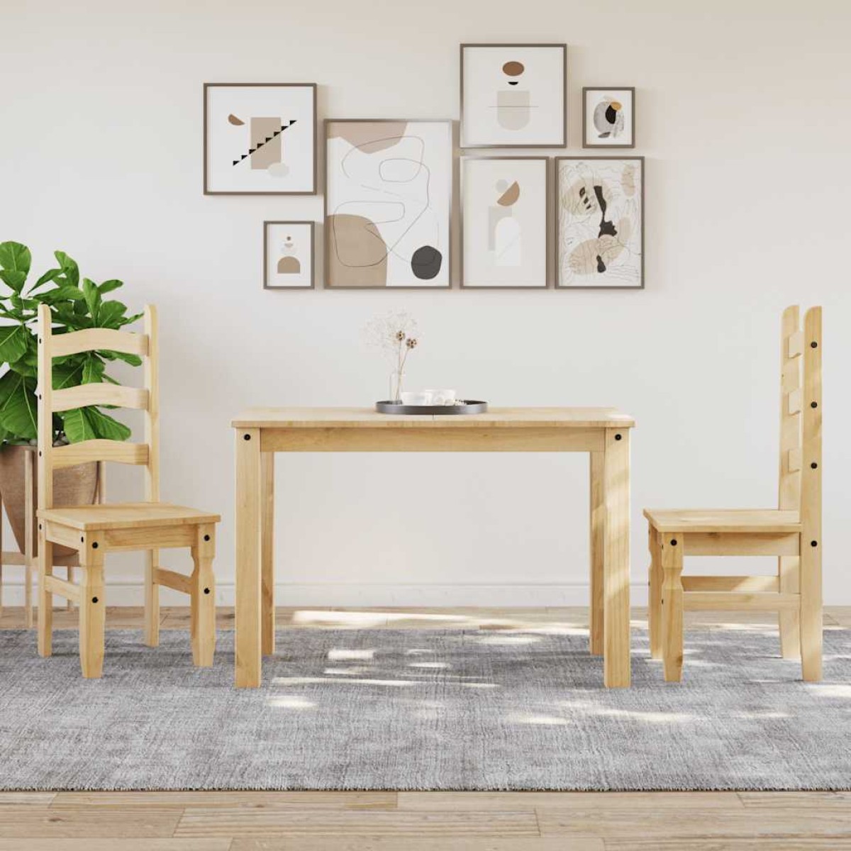 vidaXL Τραπεζαρία PANAMA 112 x 60 x 75 εκ. από Μασίφ Ξύλο Πεύκου