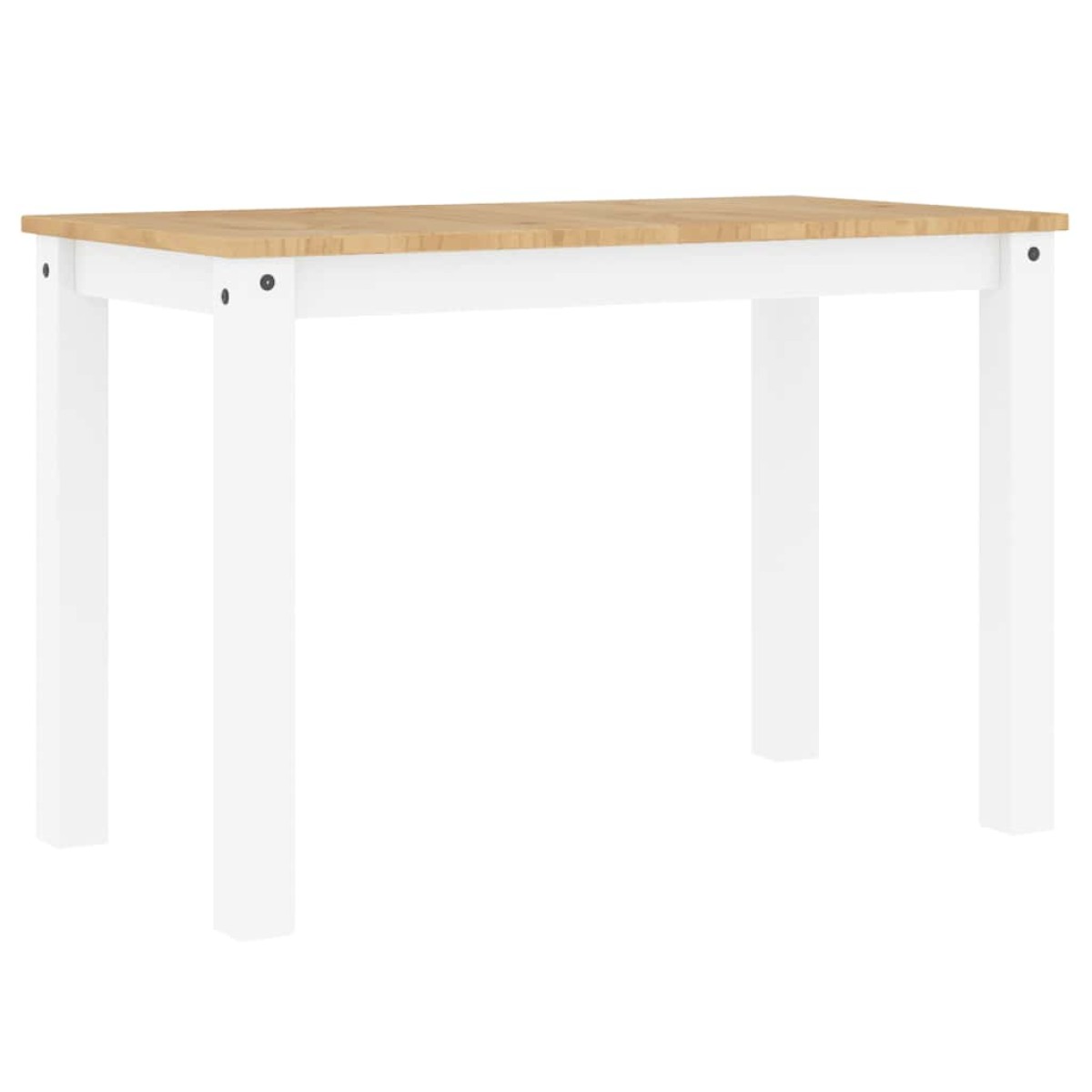 vidaXL Τραπεζαρία PANAMA Λευκό 112 x 60 x 75 εκ. από Μασίφ Ξύλο Πεύκου