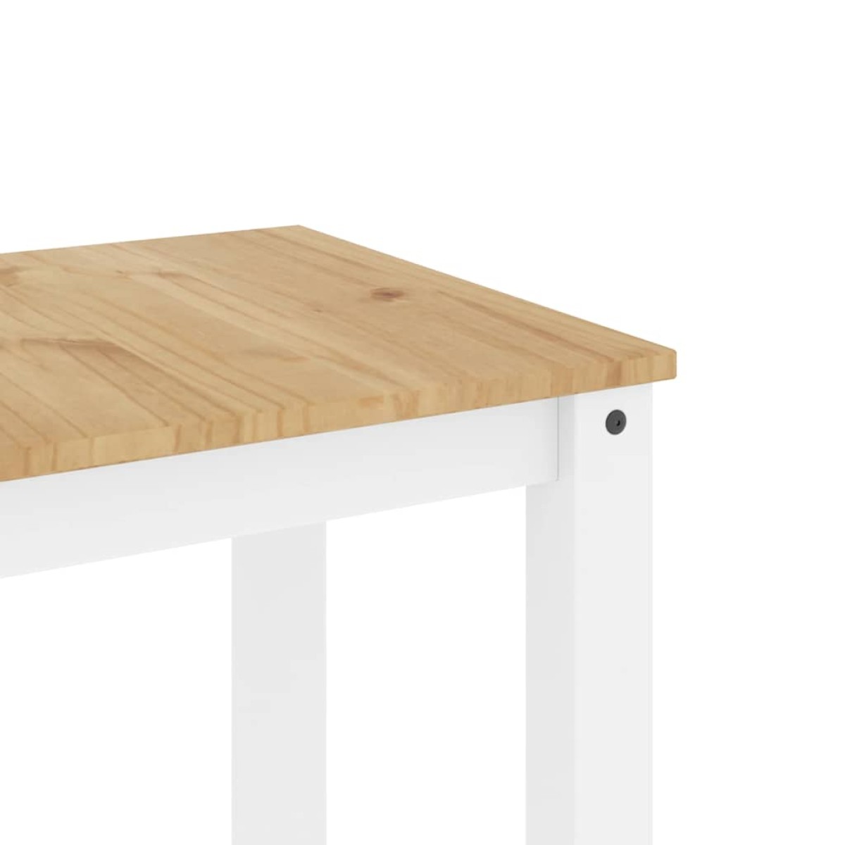vidaXL Τραπεζαρία PANAMA Λευκό 112 x 60 x 75 εκ. από Μασίφ Ξύλο Πεύκου