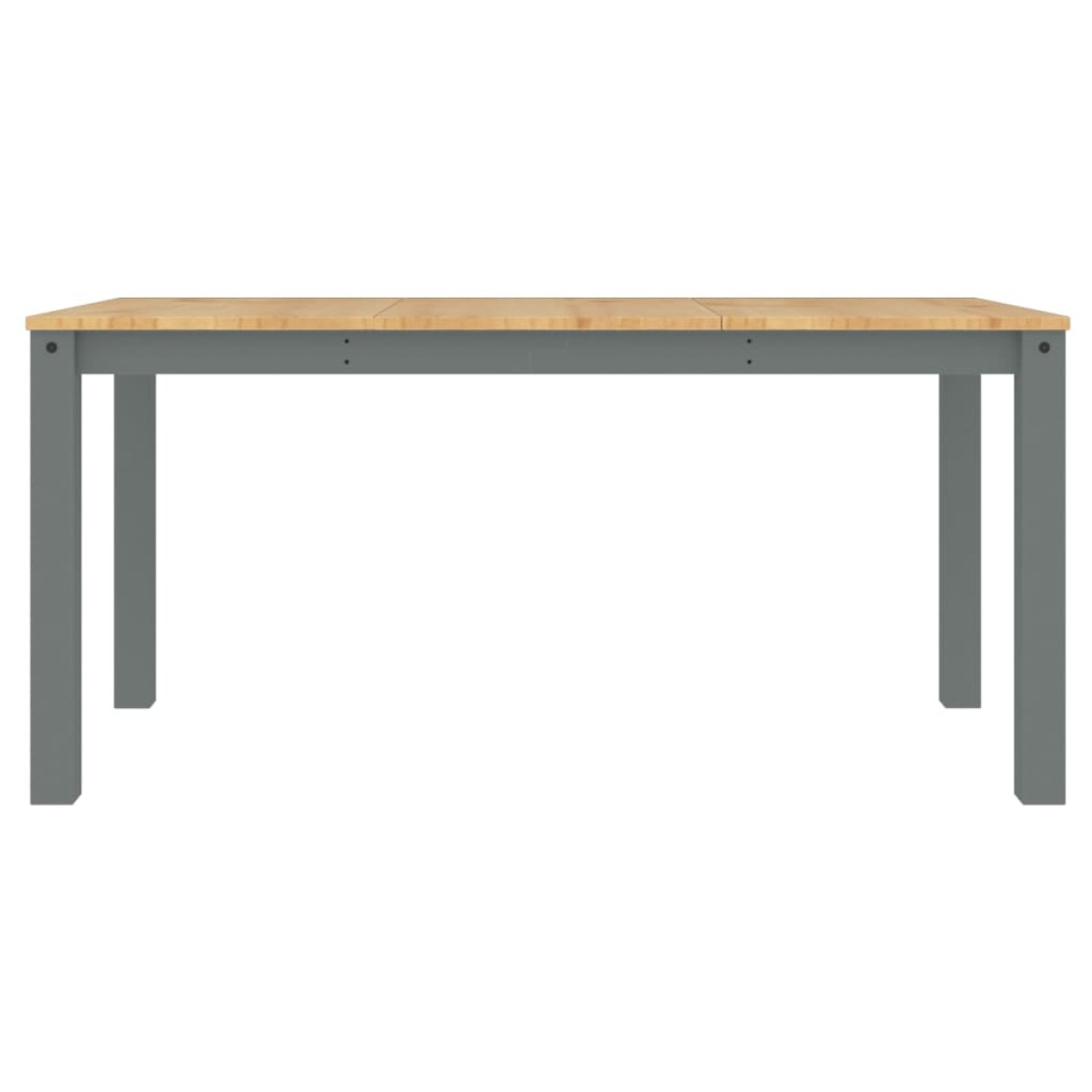 vidaXL Τραπεζαρία PANAMA Γκρι 160 x 80 x 75 εκ. από Μασίφ Ξύλο Πεύκου